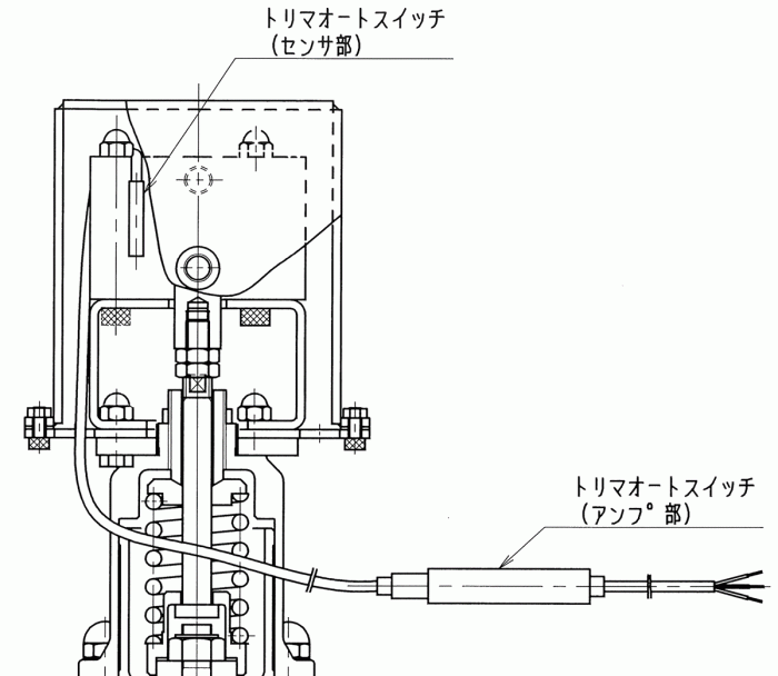 トリマオートスイッチ付き安全弁（サニタリー仕様）